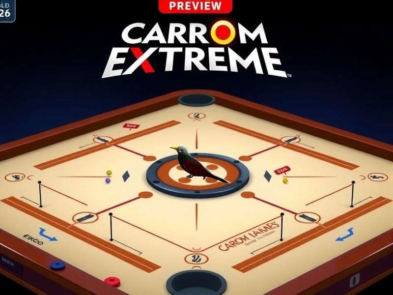 Carrom Extreme 2026 update preview showing new regional boards, esports features, and educational modes